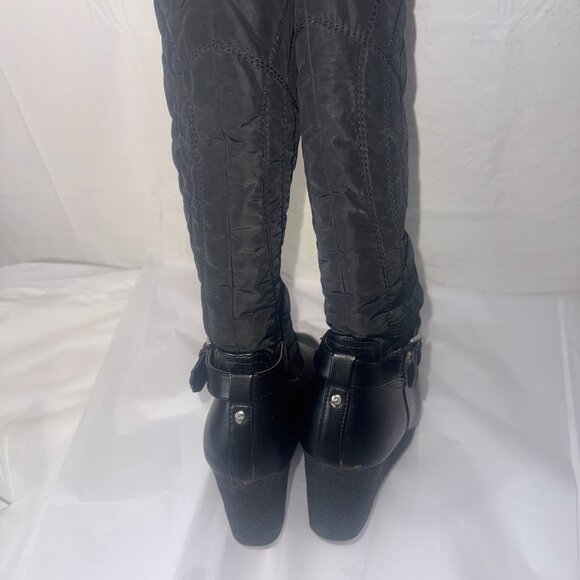 Unisa Hailee Wedge Black Tall Boots size 8.5 - Picture 5 of 12